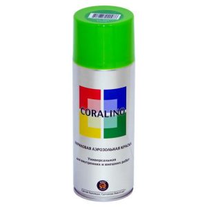 Краска аэрозольная CORALINO RAL 6018 жёлто-зеленый 520мл