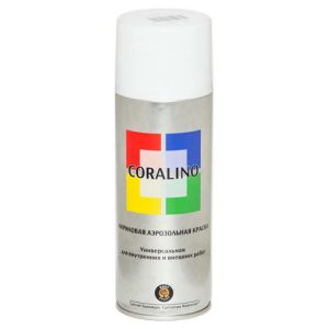 Краска аэрозольная CORALINO RAL 9003 белый глянцевый 520мл