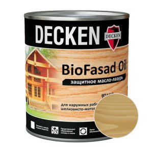Масло-лазурь DECKEN Bio Fasad Oil Wood Дуб 0,75 л
