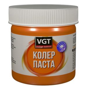 Паста колеровочная высококонцентрированная VGT оранжевая 0,1 кг