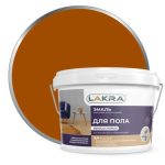 Эмаль для пола ЛАКРА акриловая золотисто-коричневая 2,4кг
