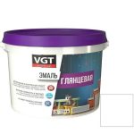 Эмаль универсальная VGT глянцевая Ral 9010 молочная 2,5 кг