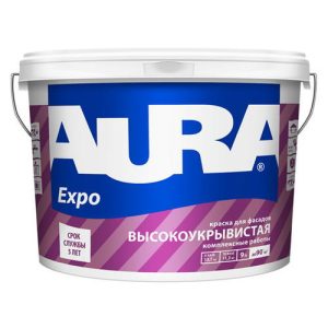 В/Д краска фасадная AURA Expo 9л