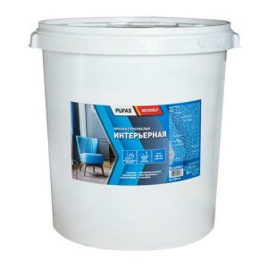 Краска интерьерная Pufas Decoself белая, морозостойкая (40 кг)