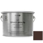 Грунт-эмаль по ржавчине Elcon 3 в 1 матовая Ral 8019 темно-коричневая 10 кг