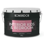 Краска в/д KOMANDOR Interior Kids&Bedroom база А матовая интерьерная 9 л белая