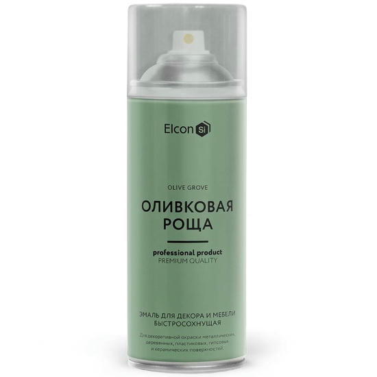 Эмаль аэрозоль для декора и мебели Elcon быстросохнущая оливковая роща 520 мл