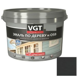 Эмаль по дереву VGT Профи черная 10 кг