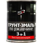 Быстросохнущая грунт-эмаль по ржавчине 3 в 1 Optima, графит, 0,8 кг
