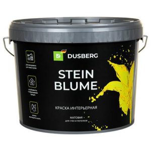 Краска интерьерная DUSBERG Stein Blum для стен и потолков 10л белая