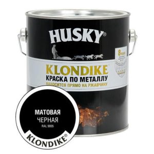 Краска алкидная HUSKY-KLONDIKE по ржавчине 2,5л RAL 9005 черная матовая