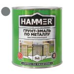Грунт-эмаль по металлу HAMMER 2,7кг серая