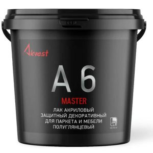 Лак акриловый Аквест-6 паркетный полуглянцевый бесцветный 2 кг
