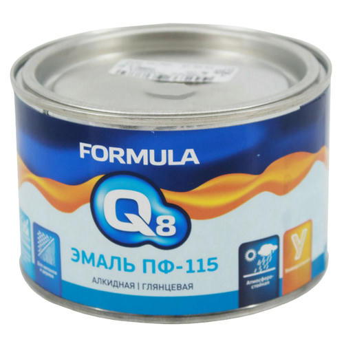 Эмаль Q8 Formula ПФ-115 0,4кг серая