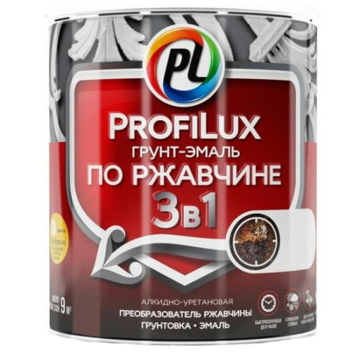 Грунт-эмаль Profilux 3 в 1 по ржавчине белая 0,9 кг