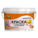 Краска акриловая ЛАТЕК Л204 для стен и потолков моющаяся 3кг белая
