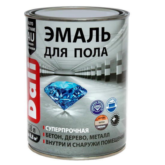 Эмаль для пола Dali база А 0,8 л