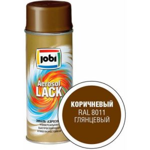 Эмаль JOBI аэрозольная глянцевая коричневая 400мл