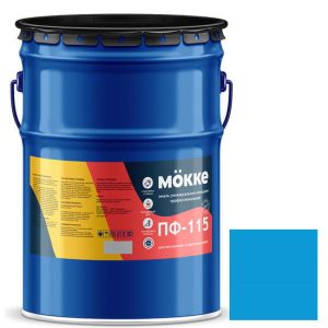 Эмаль алкидная профессиональная Mokke ПФ-115 голубая 20 кг