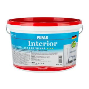 Краска интерьерная Pufas Interior oснова D, влагостойкая (10 л)