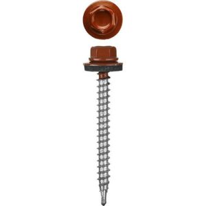 STAYER 35 х 4.8 мм, 1800 шт., RAL 3003 рубиново-красный, саморезы СКД кровельные для деревянной обрешетки Master