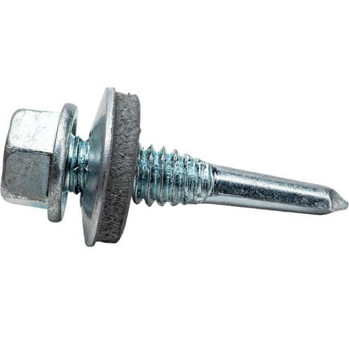 Саморез кровельный Креп-Комп скд5576к с увеличенным сверлом и шайбой EPDM 5,5х76 мм 1000 штук