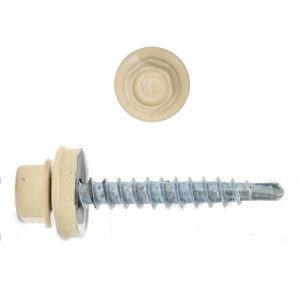 Саморез кровельный RAL1014 слоновая кость 4,8х35 мм 250 шт