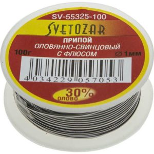 СВЕТОЗАР 100 г, 30% Sn / 70% Pb, оловянно-свинцовый припой
