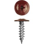 ЗУБР 19 х 4.2 мм, 450 шт., ПШМ саморезы с прессшайбой для листового металла RAL-3005 темно-красный Мастер