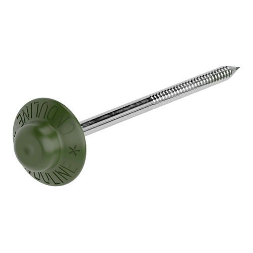 Гвозди кровельные Ондулин с литой шляпкой 75х3,1 мм зелёные 100 шт