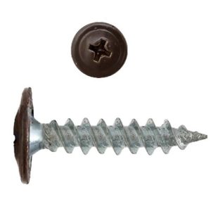 Саморез с пресс-шайбой Креп-Комп RAL8017 острый 4,2х19 мм 1000 шт