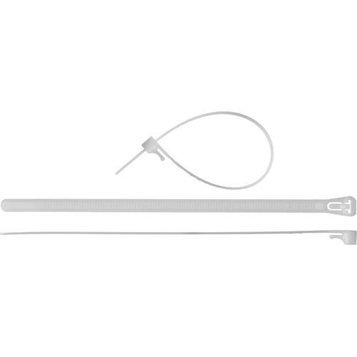 ЗУБР 150х7.5 мм, 100 шт., хомуты нейлоновые многоразовые белые