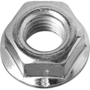 ЗУБР DIN 6923 с фланцем, M10, 5 кг, кл. пр. 8 оцинкованная гайка