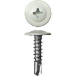 ЗУБР 16 х 4.2 мм, 500 шт., ПШМ-С саморезы с прессшайбой и сверлом для листового металла белый Мастер