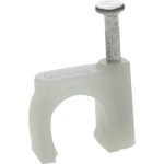 ЗУБР 8 мм, полиэтилен, 50 шт., скоба-держатель для круглого кабеля