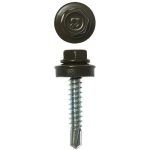 ЗУБР 35 х 4.8 мм, 380 шт, RAL 8028 земельно-коричневый, СКД саморезы кровельные для деревянной обрешетки Профессионал