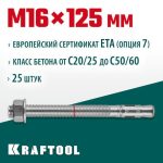 KRAFTOOL М16x125, ETA Опция 7 25 шт., анкер клиновой