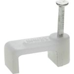 ЗУБР 10 мм, полиэтилен, 40 шт., скоба-держатель для плоского кабеля