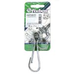 Карабин с вертлюгом оцинкованный Fixbox 90 мм 1 шт.