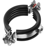 ЗУБР 8 шт., 1 1/2", оцинкованный, хомут трубный с гайкой Мастер