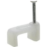 STAYER 4 мм, полиэтилен, 100 шт., скоба-держатель для плоского кабеля