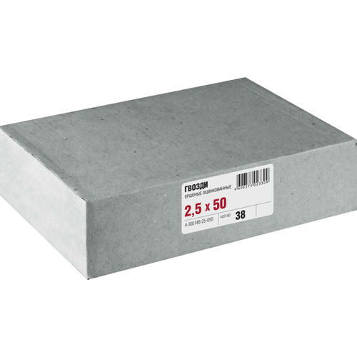 ЗУБР 50 х 2.5 мм, 38 шт., оцинкованные, гвозди ершеные — изображение 2