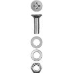 ЗУБР M5 x 20 мм, 16 шт., потайная головка, винт DIN 965 в комплекте с гайкой, шайбой, шайбой пружинной