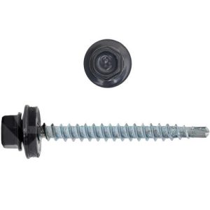 Саморез кровельный Креп-Комп ск707024кф 4,8х70 мм Ral 7024 серый графит 100 штук