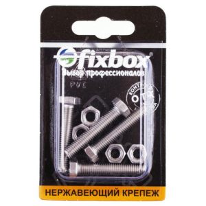 Болт DIN933 М6х35 с гайкой нерж сталь 4шт