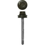 ЗУБР 80 х 4.8 мм, 140 шт., RAL 8028 земельно-коричневый, СКД саморезы кровельные для деревянной обрешетки Профессионал