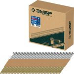 ЗУБР SN34 (D34) 63 х 2.8 мм, реечные гвозди рифленые оцинкованные, 4000 шт