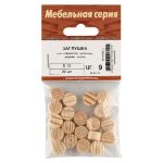 Заглушка для отверстия цилиндр 12мм дерево сосна 20шт