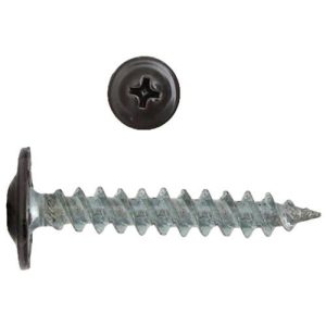 Саморез с пресс-шайбой Креп-Комп RAL8019 острый 4,2х25 мм 500 шт