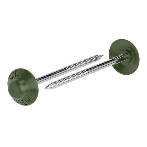 Гвозди кровельные Ондулин с литой шляпкой 75х3,1 мм зелёные 100 шт — изображение 2